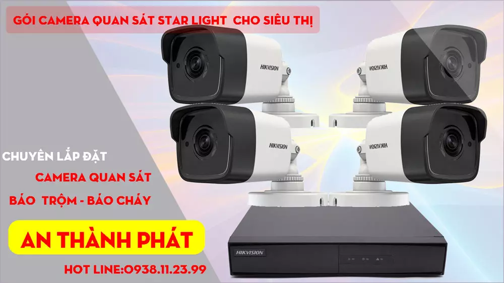 Lắp camera quan sát starlight cho siêu thị