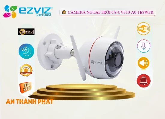camera Ezviz CS-CV310 với chất lượng hình ảnh cao, góc quan sát rộng, tính năng phát hiện chuyển động thông minh, đèn chớp và còi báo động tích hợp, âm thanh hai chiều và khả năng hỗ trợ hồng ngoại ban đêm, nó đáp ứng nhu cầu của bạn trong việc giám sát và bảo vệ.