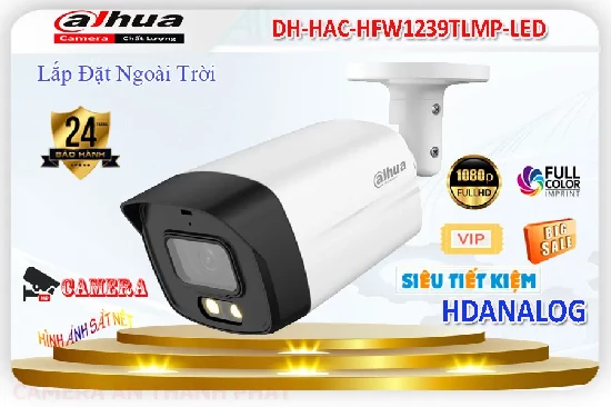 Camera Dahua DH-HAC-HFW1239TLMP-LED full hd 1080p có màu ban đêm 40m thiết kế chuẩn ip67 chống mưa năng bụi bẩn camera DH-HAC-HFW1239TLMP-A-LED tích hợp thu âm cùng khả năng chống ngược sáng tốt