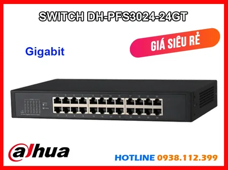 Lắp đặt camera Switch Mạng Dahua DH-PFS3024-24GT