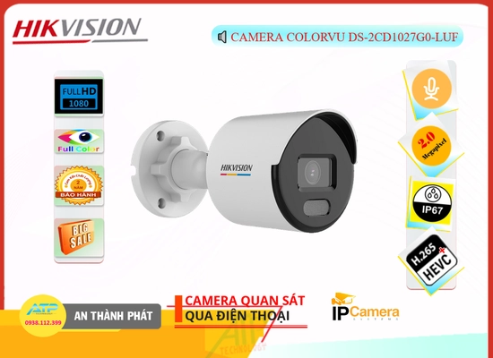 Lắp đặt camera DS-2CD1027G0-LUF Camera IP Giá rẻ Hikvision