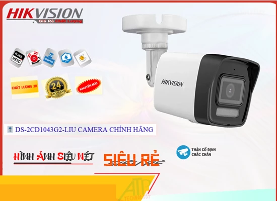 Lắp đặt camera DS-2CD1043G2-LIU sắc nét Hikvision