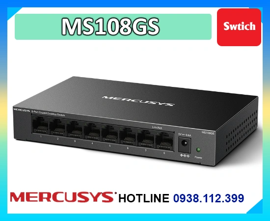 Lắp đặt camera Bộ Chia Mạng Mercusys MS108GS