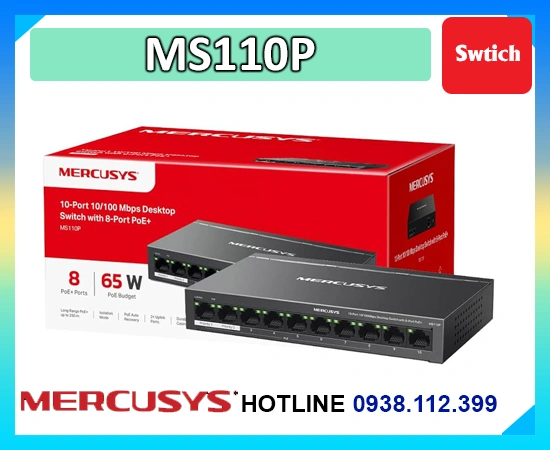 Lắp đặt camera Switch Mercusys MS110P