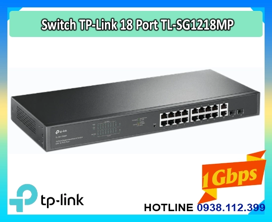 Lắp đặt camera Switch Chia Mạng 18 Port TL-SG1218MP