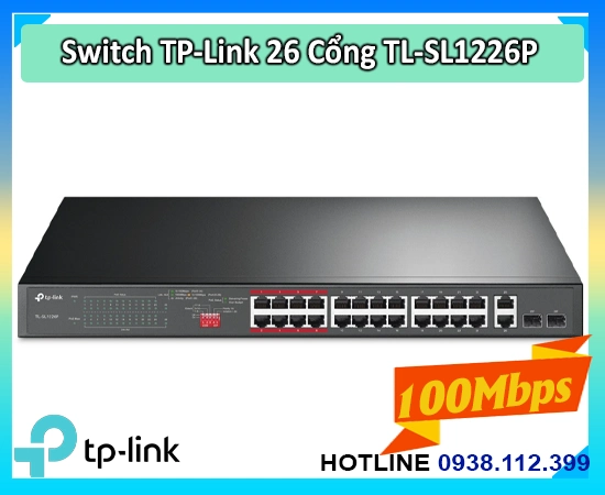 Lắp đặt camera Switch TP-Link TL-SL1226P 24 cổng PoE