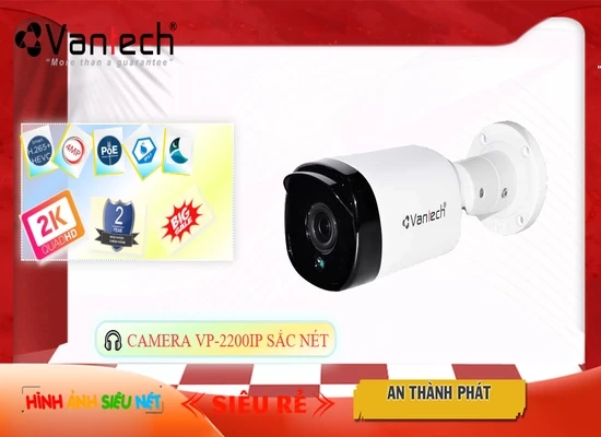 Camera IP POE VP-2200IP Chất Lượng Hình 4.0 MP Độ phân giải Ultra 2k Công nghệ giám sát ban đêm Hồng Ngoại 40m ban đêm tốt nhất Ứng dụng khả năng Công Nghệ AI Chống trộm thu âm chất lượng trang bị xem ban đêm thông minh Led Array công nghệ xử lý hình ảnh CMOS H.265+/H.265/H.264+/H.264 Sản phẩm ứng dụng công nghệ IP POE có thể quản lý từ xa Lắp camera vị trí chống mưa nắng Thân Kim loại Led Array Trang bị Cân Bịng Ánh Sáng BLC