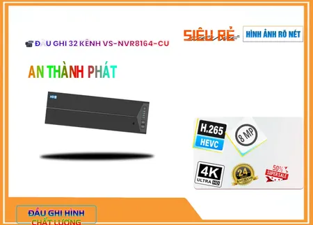 Đầu Ghi IP VS-NVR8164-CU trang bị Chất Lượng Hình 8.0 MP Siêu sắc nét Ultra 4k với 8MP Sử dụng cho dự án chuyên dụng Xem ban đêm 8 HDD Công Nghệ AI ONVIF Xử lý hình ảnh với chip SMD Plus Hổ Trợ eSATA chất lượng hình sắc nét với công nghệ IP kỹ thuật số thiết kế đầu ghi phù hợp cho văn phòng Đầu Ghi 64 kênh ONVIF Hổ trợ HDD đến 10TB