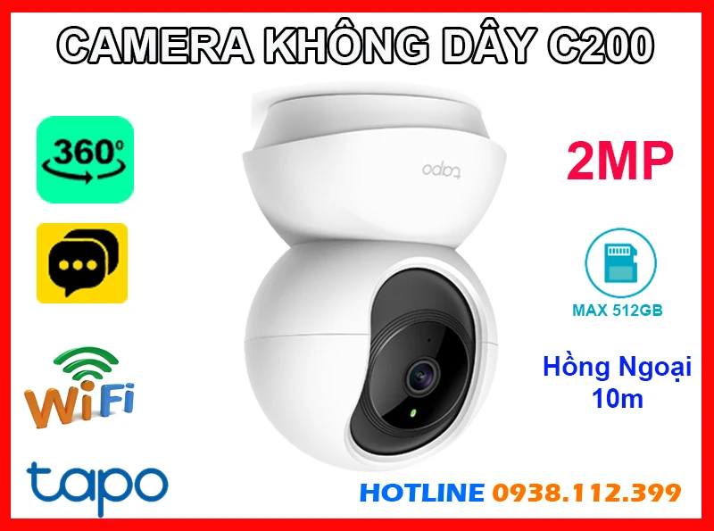 Lắp đặt camera Tapo C200 Camera Không Dây Wifi (2MP)