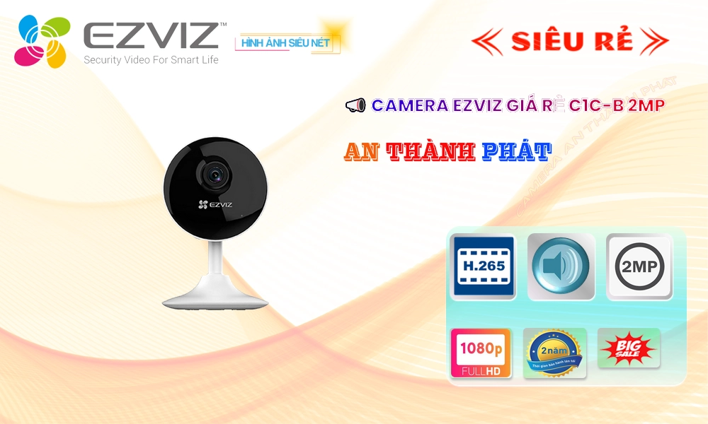 Camera C1C-B 2MP Wifi Ezviz Camera C1C-B 2MP Wifi Ezviz