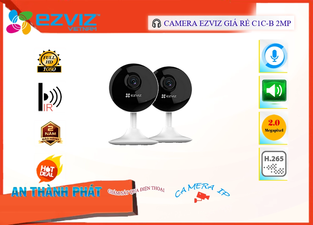 Camera C1C-B 2MP Wifi Ezviz Camera C1C-B 2MP Wifi Ezviz