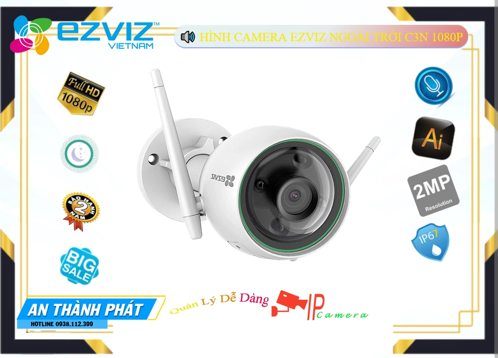 Camera Wifi Ezviz Wifi IP C3N 1080P Camera Wifi Ezviz Wifi IP C3N 1080P