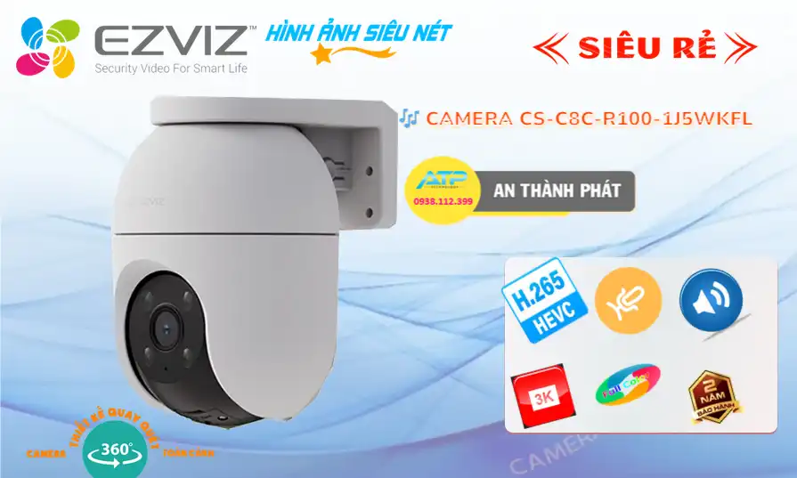 CS-C8c-R100-1J5WKFL sắc nét Wifi Ezviz CS-C8c-R100-1J5WKFL sắc nét Wifi Ezviz