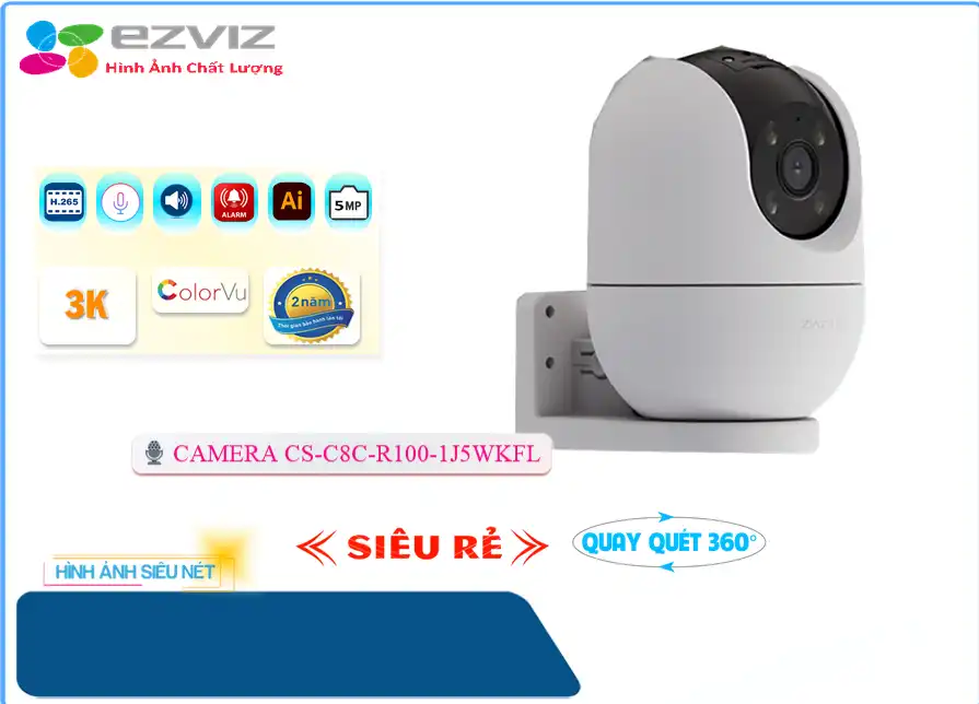 CS-C8c-R100-1J5WKFL sắc nét Wifi Ezviz CS-C8c-R100-1J5WKFL sắc nét Wifi Ezviz