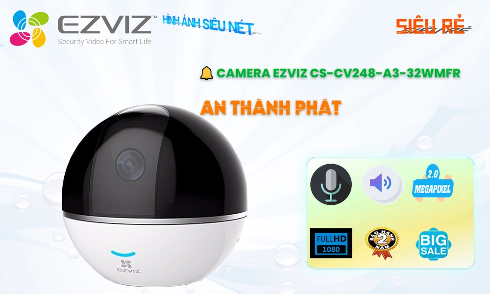 Camera Wifi Ezviz CS-CV248-A3-32WMFR Mẫu Đẹp Camera Wifi Ezviz CS-CV248-A3-32WMFR Mẫu Đẹp