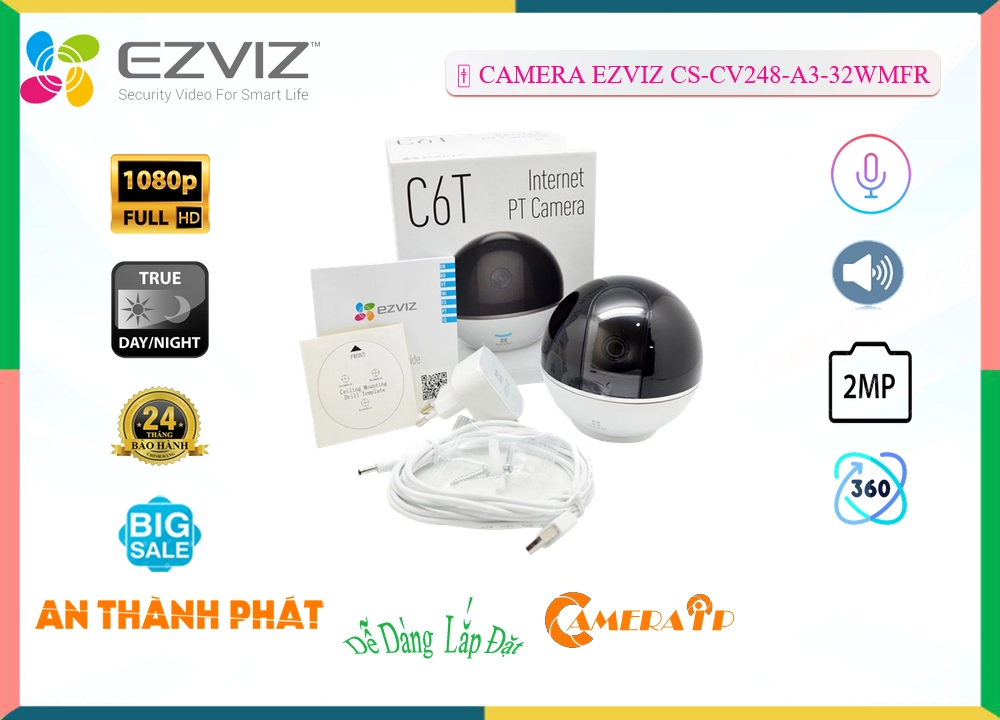Camera Wifi Ezviz CS-CV248-A3-32WMFR Mẫu Đẹp Camera Wifi Ezviz CS-CV248-A3-32WMFR Mẫu Đẹp