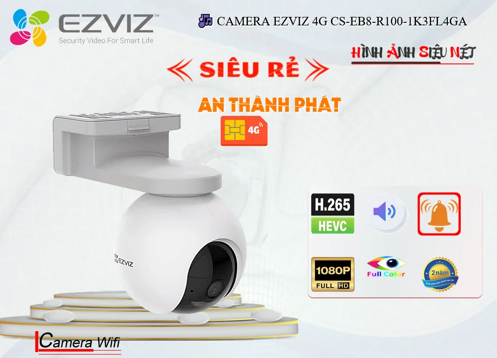giới thiệu camera wifi Ezviz CS-EB8-R100-1K3FL4GA