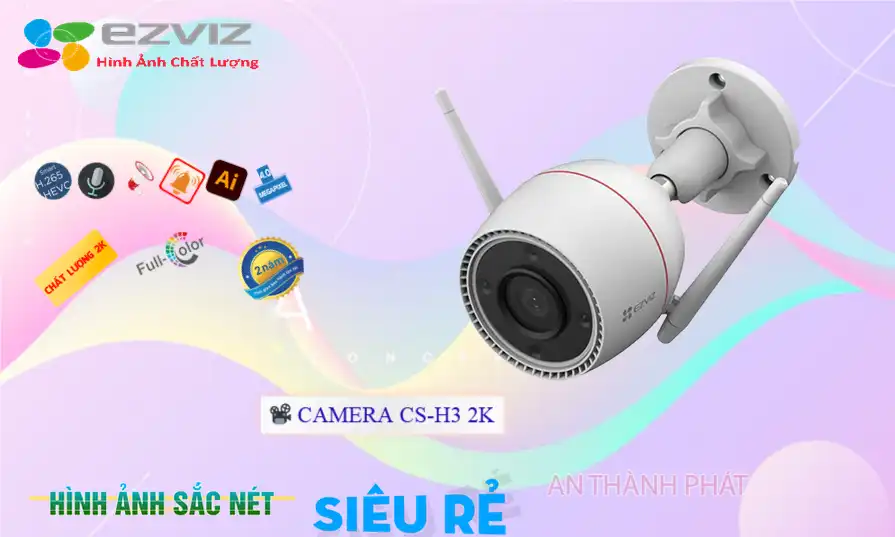 CS-H3-2K sắc nét Wifi Ezviz