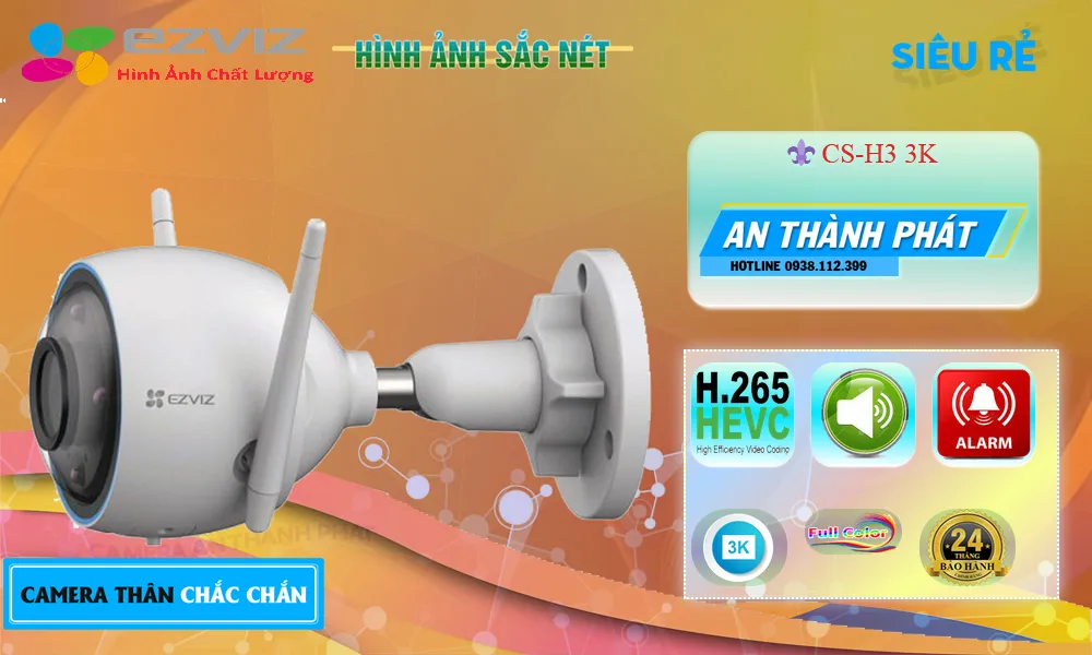 CS-H3-3K sắc nét Wifi Ezviz