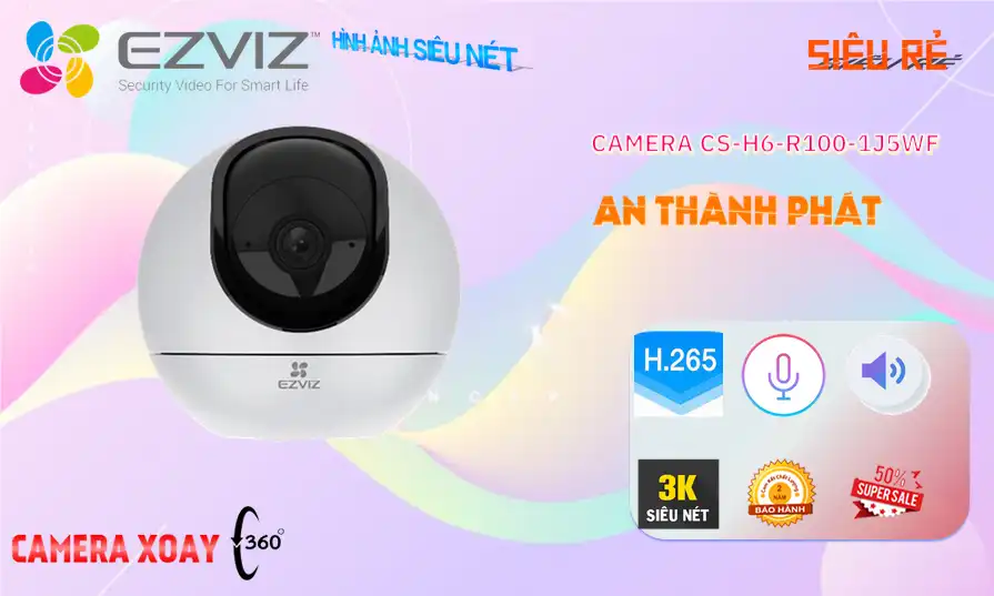 CS-H6-R100-1J5WF (H6 5MP) sắc nét Wifi Ezviz