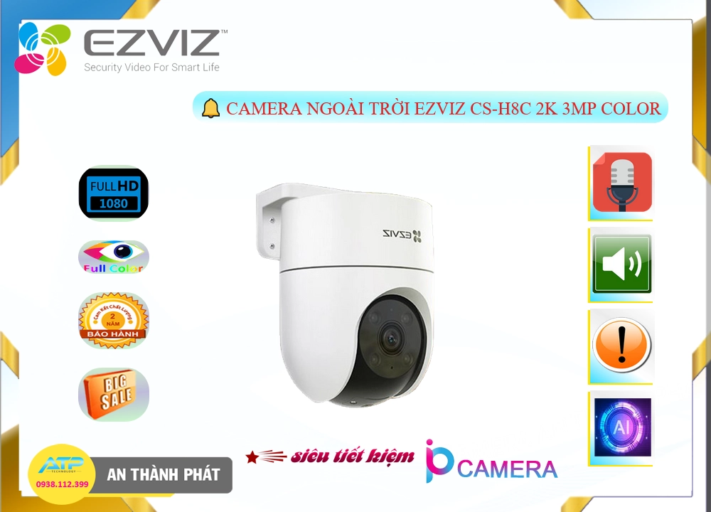 CS-H8C 2K 3MP Color Camera Wifi Ezviz CS-H8C 2K 3MP Color Camera Wifi Ezviz