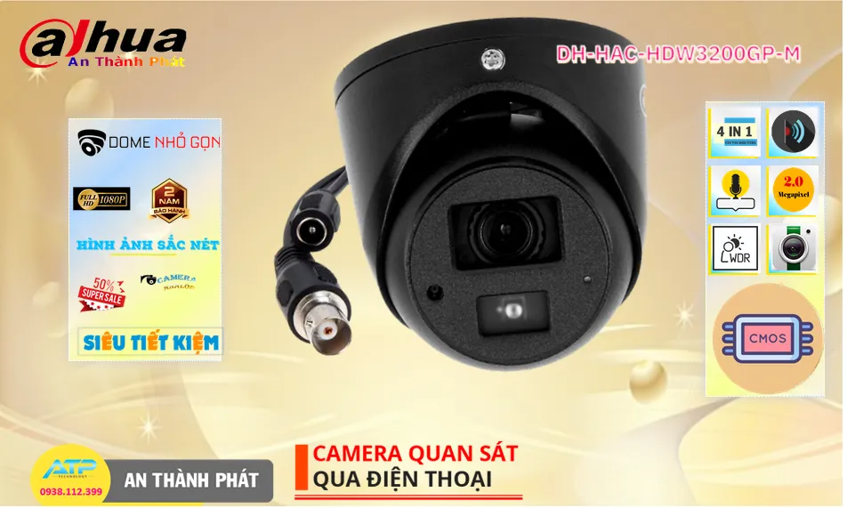DH-HAC-HDW3200GP-M sắc nét Dahua