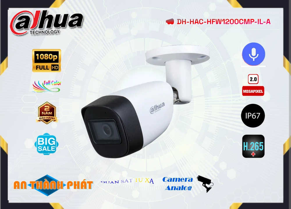 DH-HAC-HFW1200CMP-IL-A sắc nét Dahua DH-HAC-HFW1200CMP-IL-A sắc nét Dahua