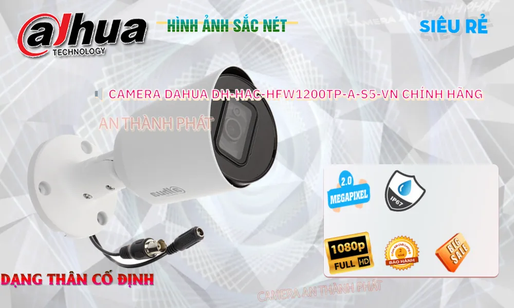 DH-HAC-HFW1200TP-A-S5-VN camera sắc nét Dahua DH-HAC-HFW1200TP-A-S5-VN camera sắc nét Dahua