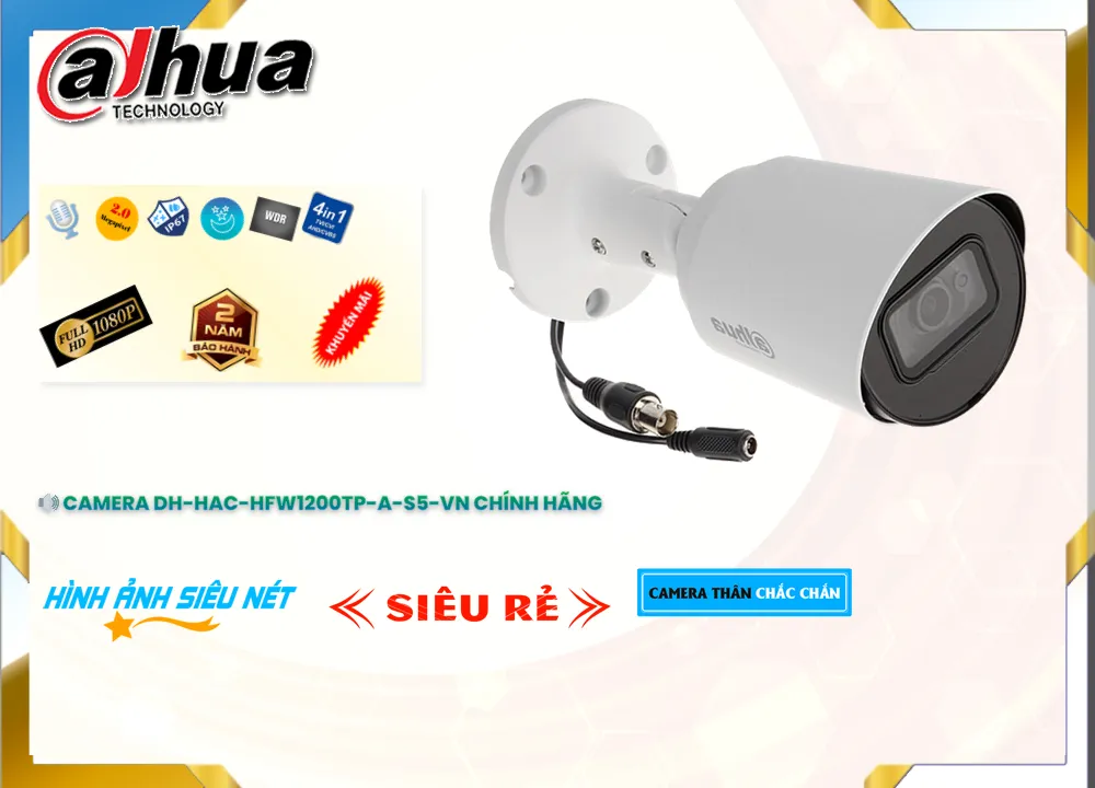 DH-HAC-HFW1200TP-A-S5-VN camera sắc nét Dahua DH-HAC-HFW1200TP-A-S5-VN camera sắc nét Dahua