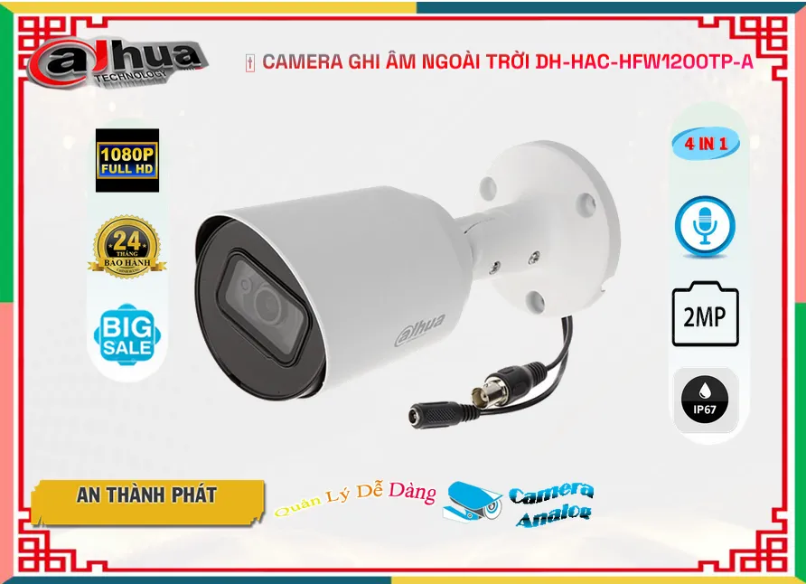 DH-HAC-HFW1200TP-A Camera đang khuyến mãi Dahua DH-HAC-HFW1200TP-A Camera đang khuyến mãi Dahua
