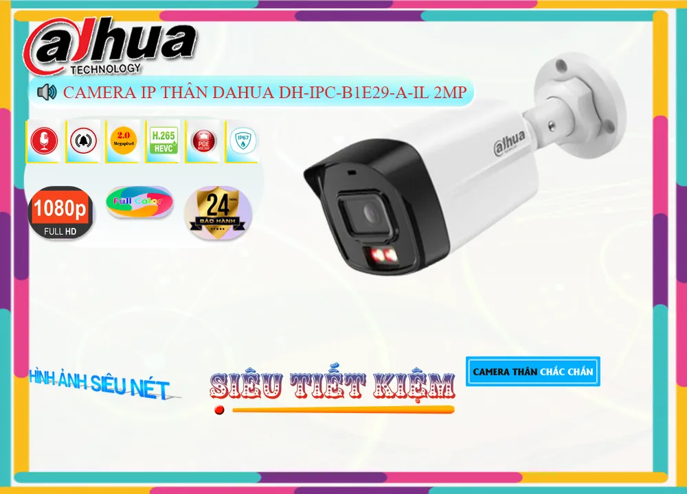 Camera IP Dahua DH-IPC-B1E29-A-IL 2MP,thông số DH-IPC-B1E29-A-IL,DH-IPC-B1E29-A-IL Công Nghệ POE Tiết kiệm,DH IPC B1E29 A IL,Thông số Camera An Ninh DH-IPC-B1E29-A-IL,Bán Giá DH-IPC-B1E29-A-IL,DH-IPC-B1E29-A-IL Chính hãng
