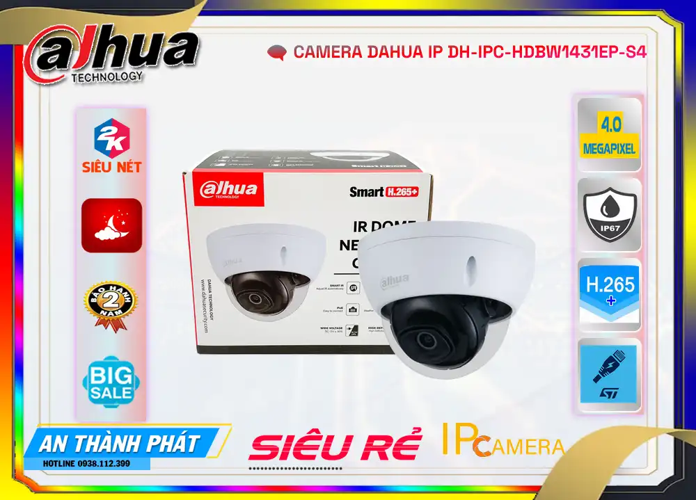 ➠ DH-IPC-HDBW1431EP-S4 sắc nét Dahua ➠ DH-IPC-HDBW1431EP-S4 sắc nét Dahua