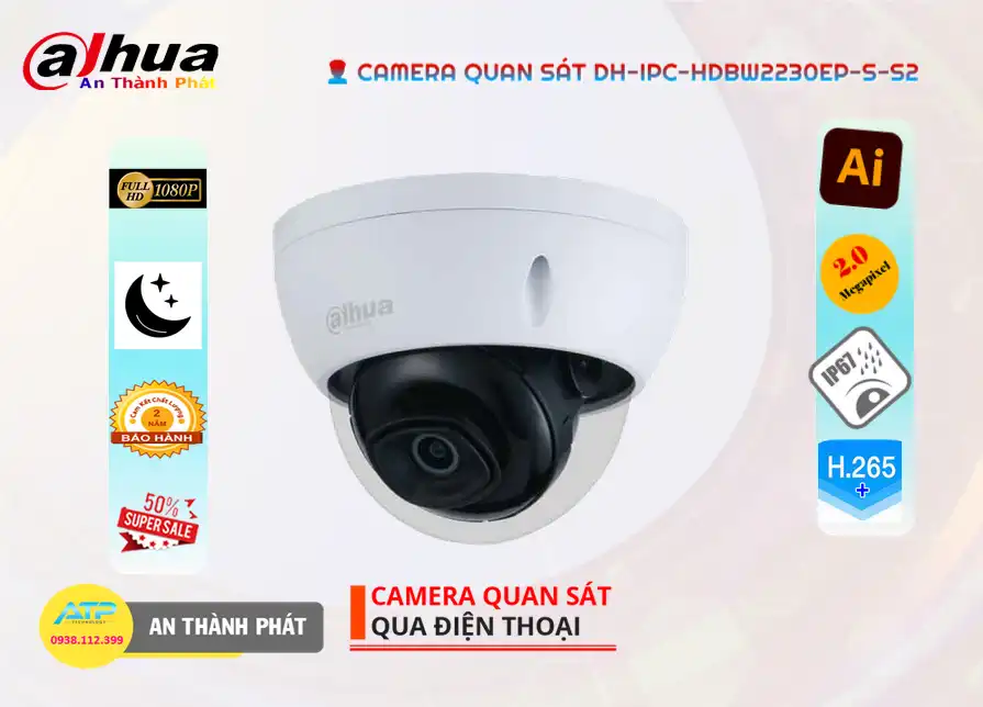 DH-IPC-HDBW2230EP-S-S2 sắc nét Dahua