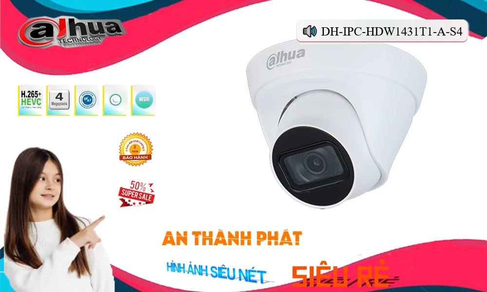 DH-IPC-HDW1431T1-A-S4 sắc nét Dahua DH-IPC-HDW1431T1-A-S4 sắc nét Dahua