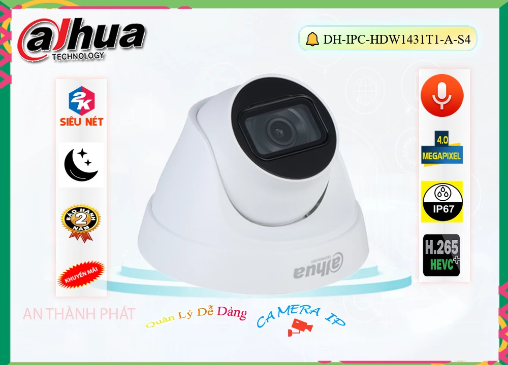 DH-IPC-HDW1431T1-A-S4 sắc nét Dahua DH-IPC-HDW1431T1-A-S4 sắc nét Dahua
