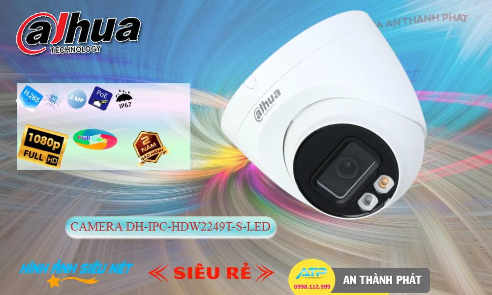 DH-IPC-HDW2249T-S-LED sắc nét Dahua ➠