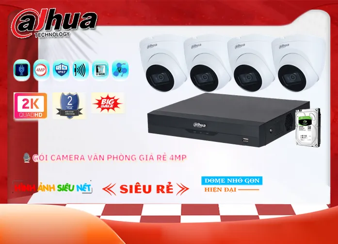 Giới Thiệu Gói Camera Văn Phòng Giá Rẻ 4MP Hình Ảnh Sắc Nét Dễ Dàng Sử Dụng Chất Lượng Gói Camera Văn Phòng Giá Rẻ 4MP Lắp đặt camera Gói Camera Văn Phòng Giá Rẻ 4MP giá rẻ