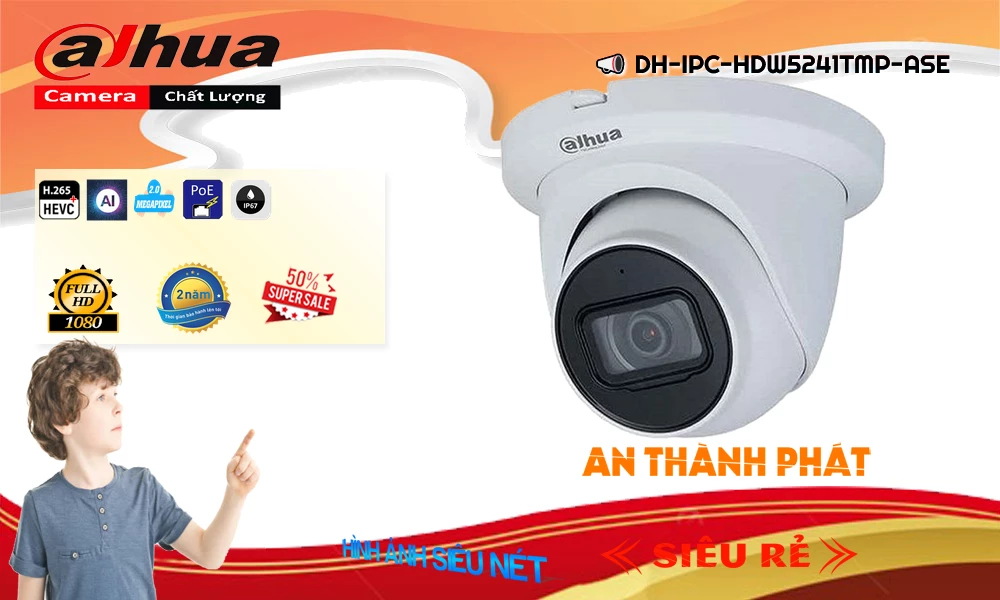 Camera DH-IPC-HDW5241TMP-ASE Dahua