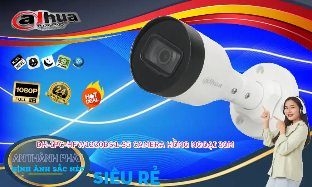 DH-IPC-HFW1230DS1-S5 sắc nét Dahua