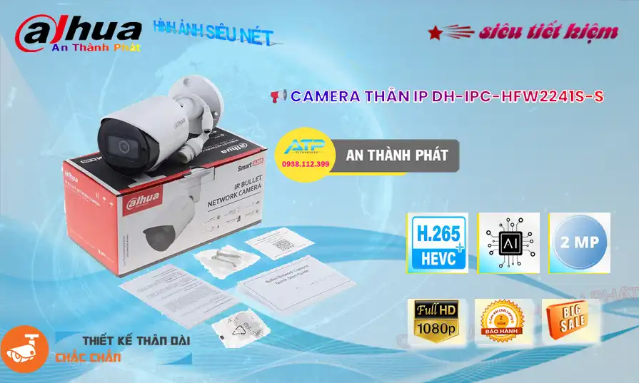 DH-IPC-HFW2241S-S sắc nét Dahua ➠ DH-IPC-HFW2241S-S sắc nét Dahua ➠