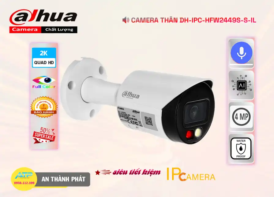 DH-IPC-HFW2449S-S-IL sắc nét Dahua DH-IPC-HFW2449S-S-IL sắc nét Dahua