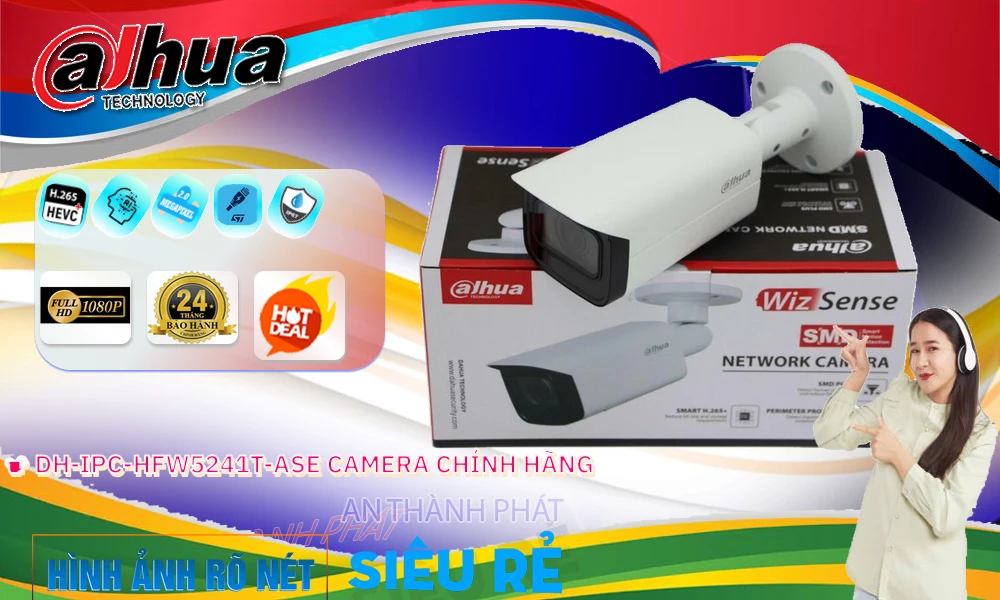 DH-IPC-HFW5241T-ASE sắc nét Dahua DH-IPC-HFW5241T-ASE sắc nét Dahua
