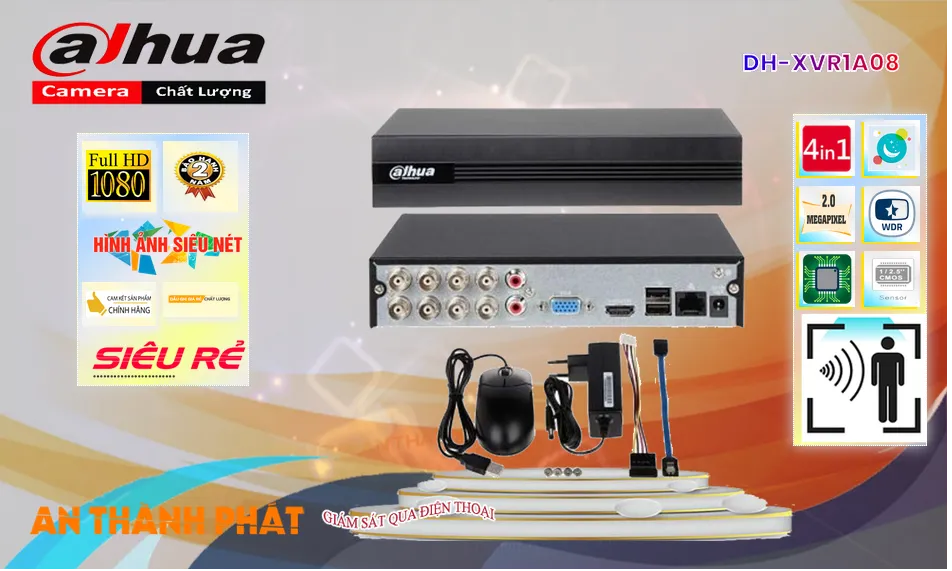 DH-XVR1A08 sắc nét Dahua ➠