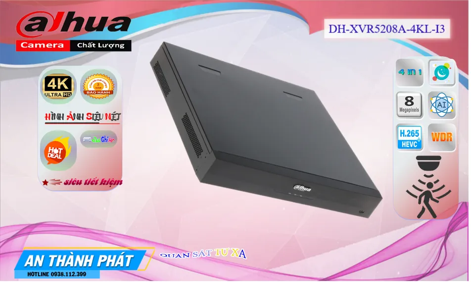 DH-XVR5208A-4KL-I3 sắc nét Dahua ➠ DH-XVR5208A-4KL-I3 sắc nét Dahua ➠