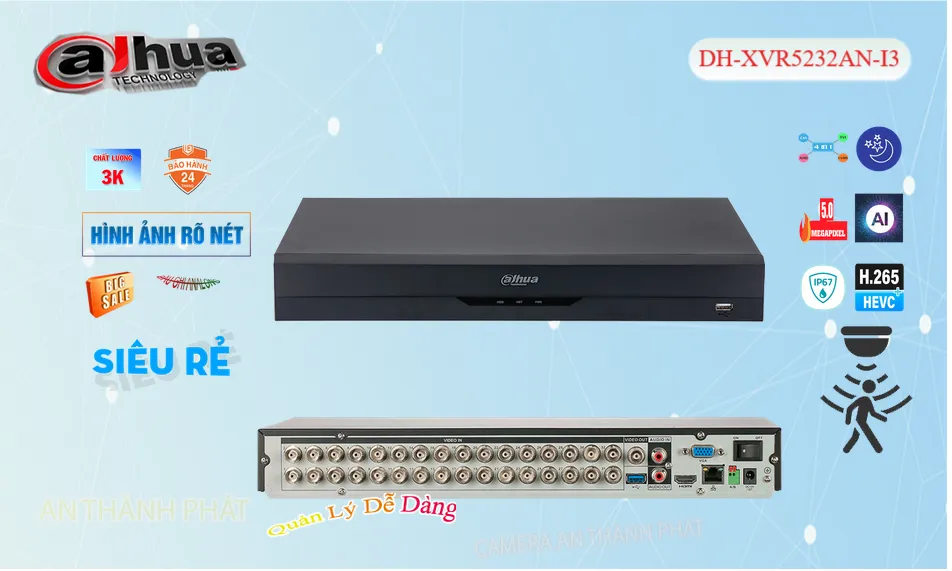 DH-XVR5232AN-I3 sắc nét Dahua DH-XVR5232AN-I3 sắc nét Dahua