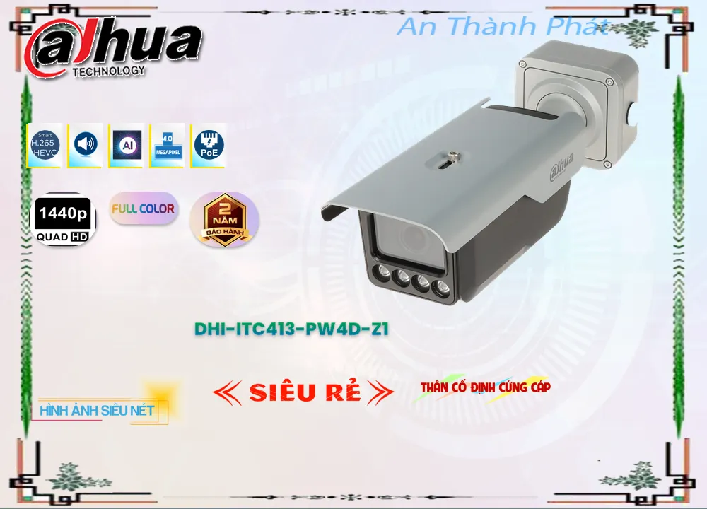 DHI-ITC413-PW4D-IZ1 sắc nét Dahua DHI-ITC413-PW4D-IZ1 sắc nét Dahua