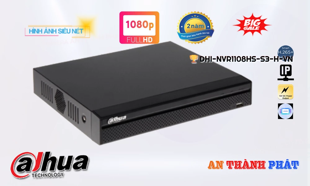 Đầu ghi DHI-NVR1108HS-S3/H-VN Dahua Đầu ghi DHI-NVR1108HS-S3/H-VN Dahua