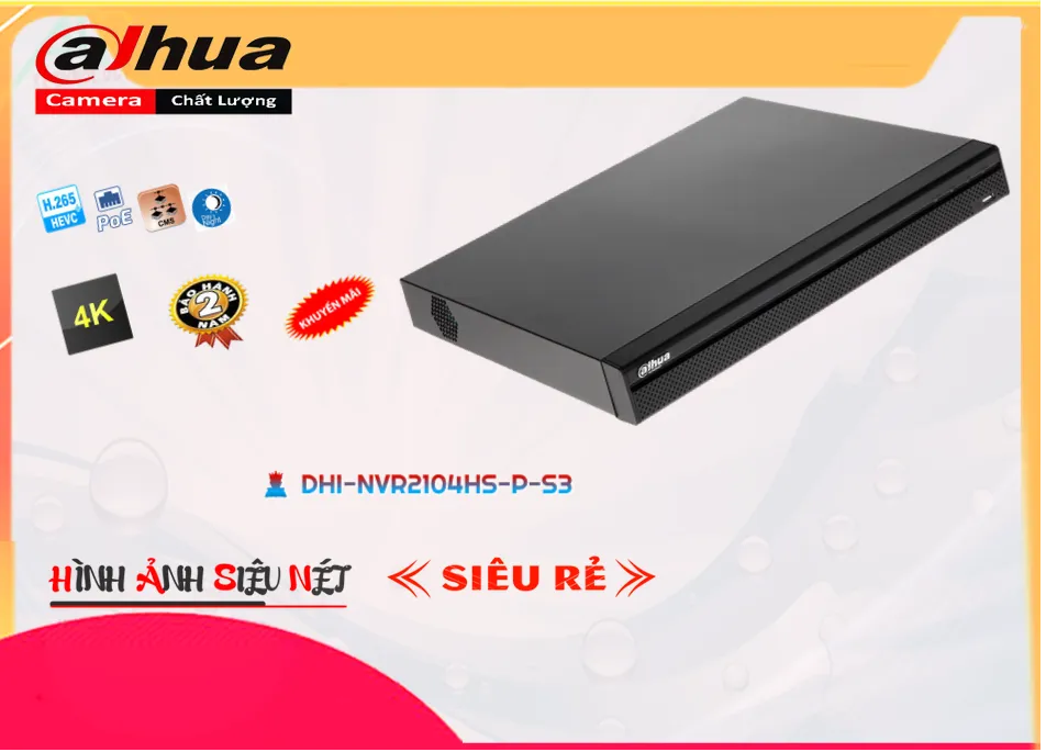 Đầu ghi Dahua DHI-NVR2104HS-P-S3 Đầu ghi Dahua DHI-NVR2104HS-P-S3