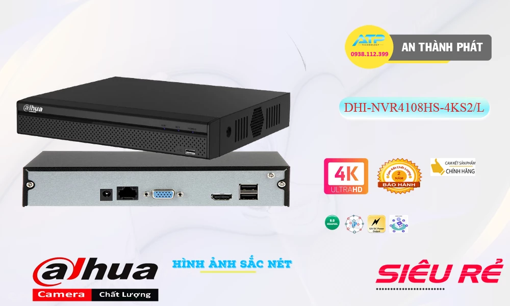 DHI-NVR4108HS-4KS2-L sắc nét Dahua DHI-NVR4108HS-4KS2-L sắc nét Dahua