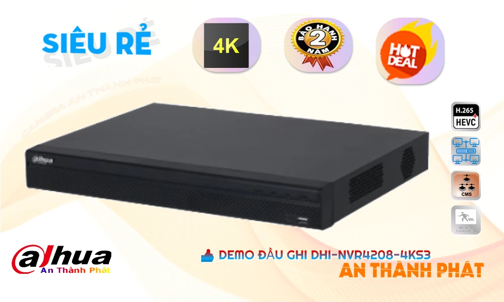DHI-NVR4208-4KS3 Đầu ghi Camera Dahua Đang giảm giá DHI-NVR4208-4KS3 Đầu ghi Camera Dahua Đang giảm giá